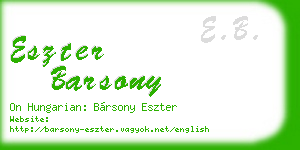 eszter barsony business card